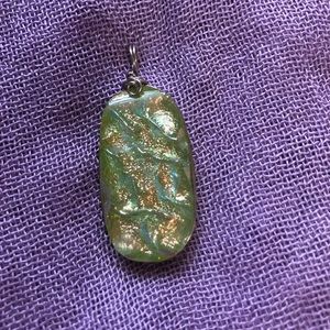 Green glass pendant